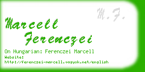 marcell ferenczei business card